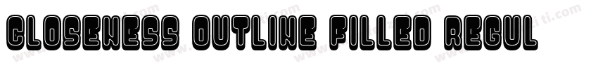 Closeness Outline Filled Regular字体转换
